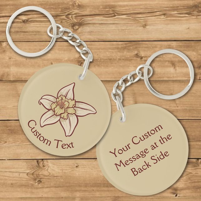 Llavero Tecla de iconos de las flores de vainilla (Subido por el creador)