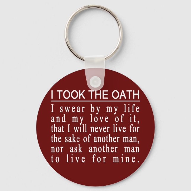 Llavero Tecla de John Galt Oath (Anverso)
