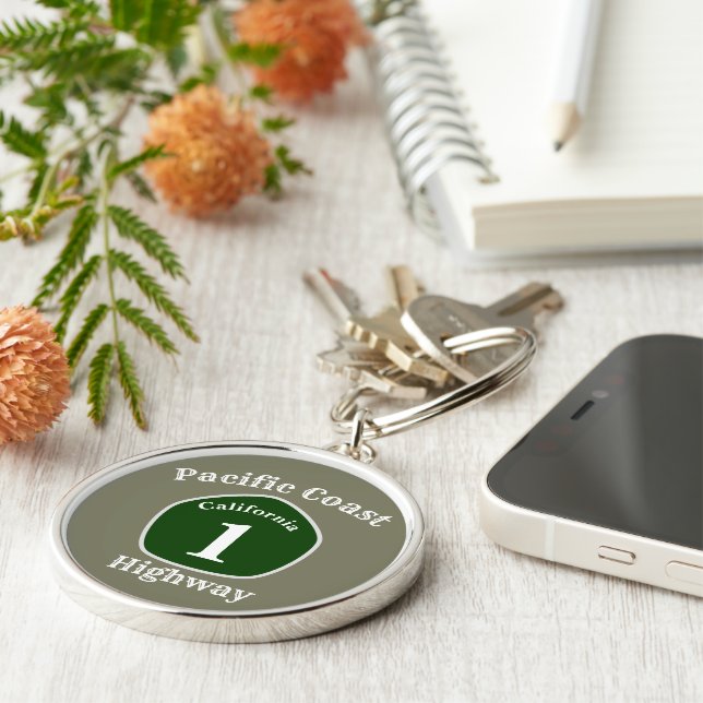 Llavero Tecla de la autopista de la costa del Pacífico (Lado)