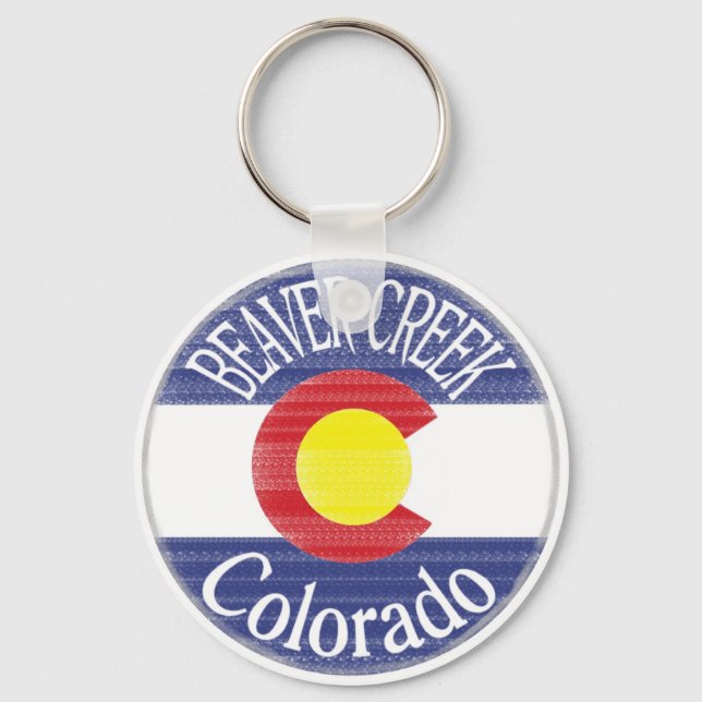 Llavero Tecla de la bandera del círculo de Beaver Creek Co (Anverso)