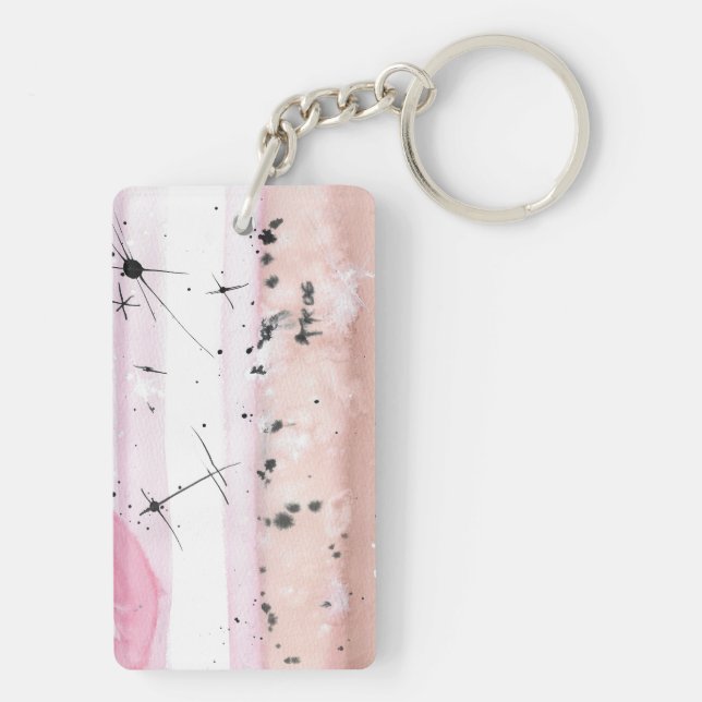 Llavero Tecla de la bandera del orgullo lesbiano TROS Lips (Atrás)