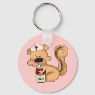 Llavero Tecla de la enfermera de ardilla