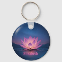 Tecla de la esfera de vidrio de Lotus brillante - 