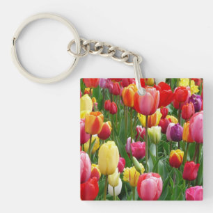 Llavero Tecla de la pancarta del jardín de las flores de l