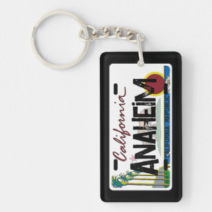 Llavero Tecla de la placa de la bandera de Anaheim Califor