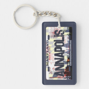 Llavero Tecla de la placa de la bandera de Annapolis Maryl