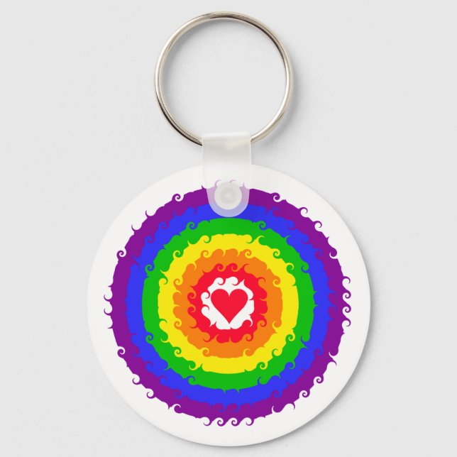 Llavero Tecla de la rueda arco iris (Anverso)