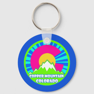 Llavero Tecla de las montañas de neón de Copper Mtn Colora