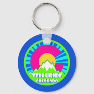 Llavero Tecla de las montañas neón de Telluride Colorado