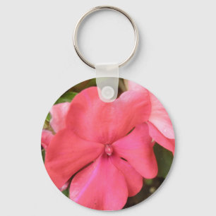 Llavero Tecla de macro de flor rosa para impatios rosados