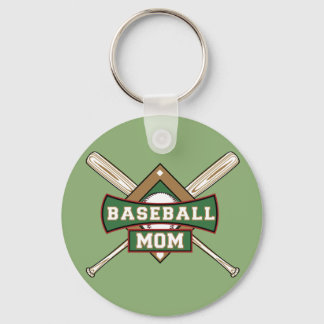 Llavero Tecla de mamá de béisbol