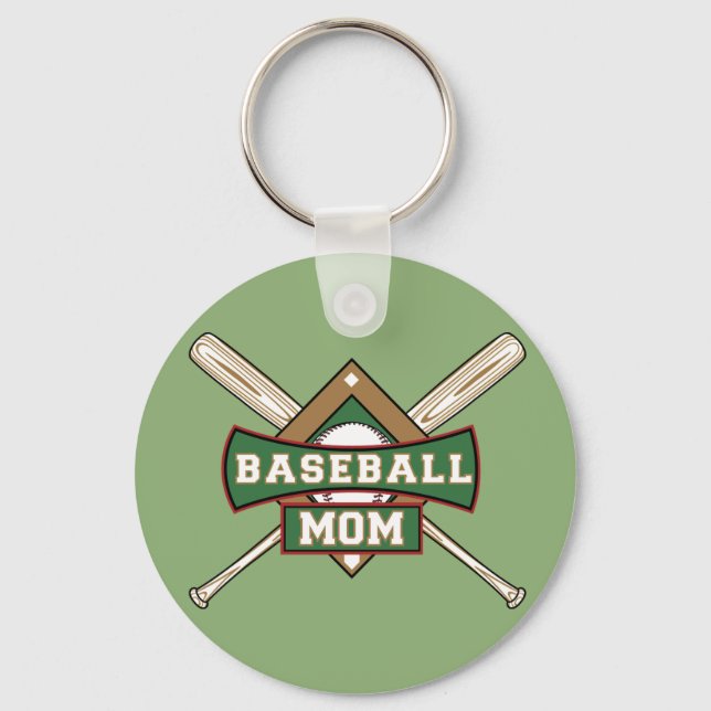 Llavero Tecla de mamá de béisbol (Anverso)