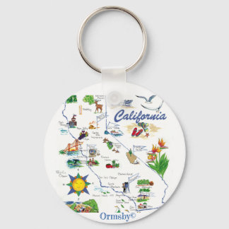 Llavero Tecla de Mapa de California