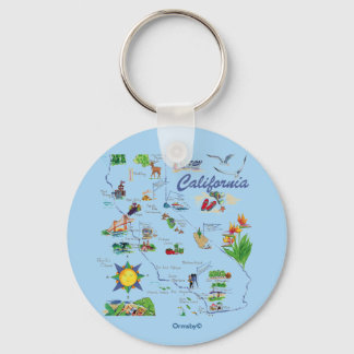 Llavero Tecla de Mapa de California