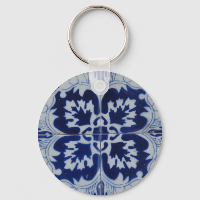 Llavero Tecla de mosaico Azulejo (Anverso)