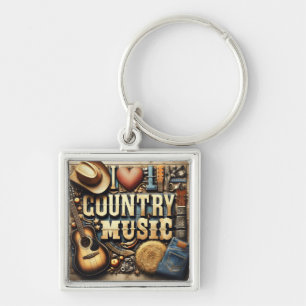 Llavero Tecla de música country.