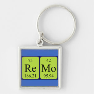 Llavero Tecla de nombre de tabla periódica Remo