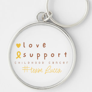 Llavero Tecla de nombre personalizado para cáncer infantil