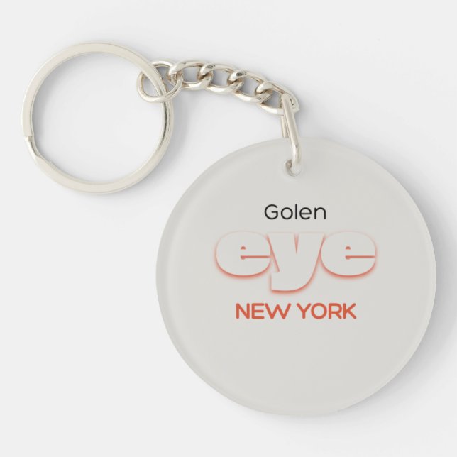 Llavero Tecla de ojos dorados (Frente)