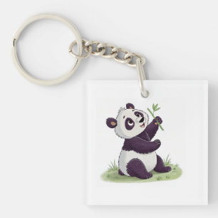 Llavero Tecla de panda cuta