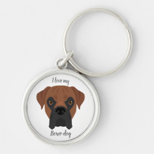 Llavero Tecla de perro Boxer. Cualquier color de abrigo, c