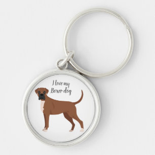 Llavero Tecla de perro Boxer. Cualquier color de abrigo, c