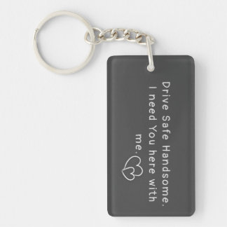 Llavero Tecla de Personalizado de fotos de Drive Safe Gray
