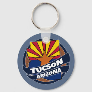 Llavero Tecla de ráfaga de la bandera de Tucson Arizona