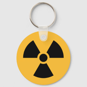 Llavero Tecla de símbolo de radiación nuclear