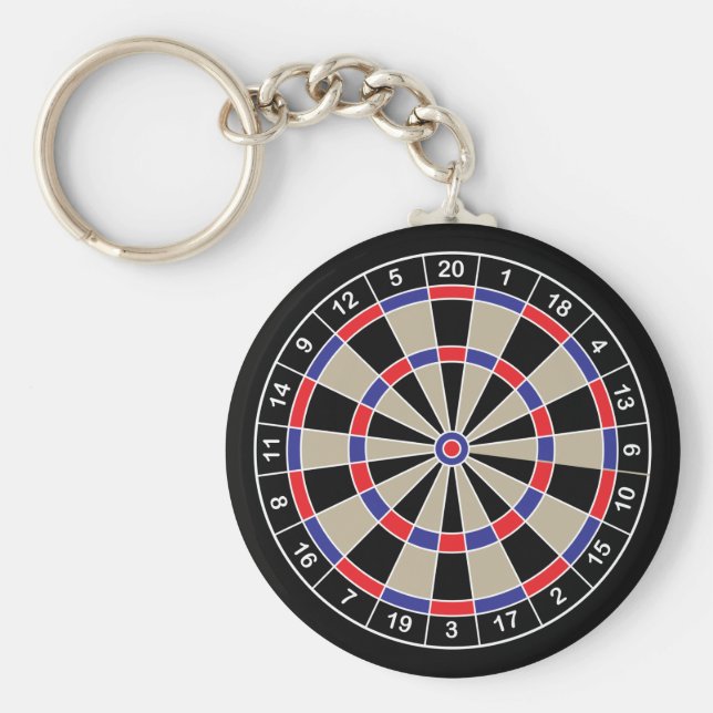 Llavero Tecla de tablero de dartboard (Frente)