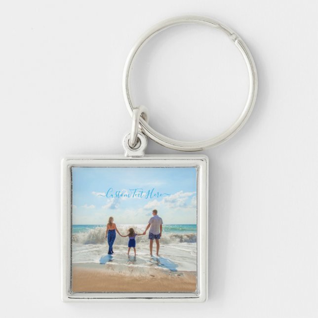 Llavero Tecla de texto fotográfico de personalizado para s (Frente)