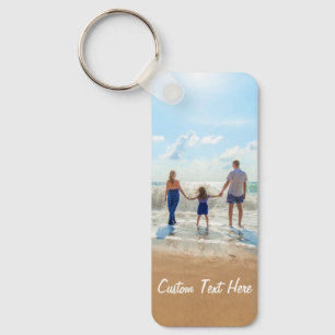 Llavero Tecla de texto fotográfico de personalizado para s