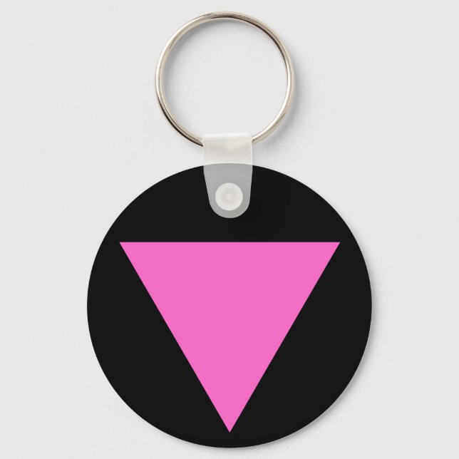 Llavero Tecla de triángulo rosa (Anverso)