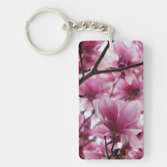 Llavero Tecla de tulipanes japonesa rosa (Frente)