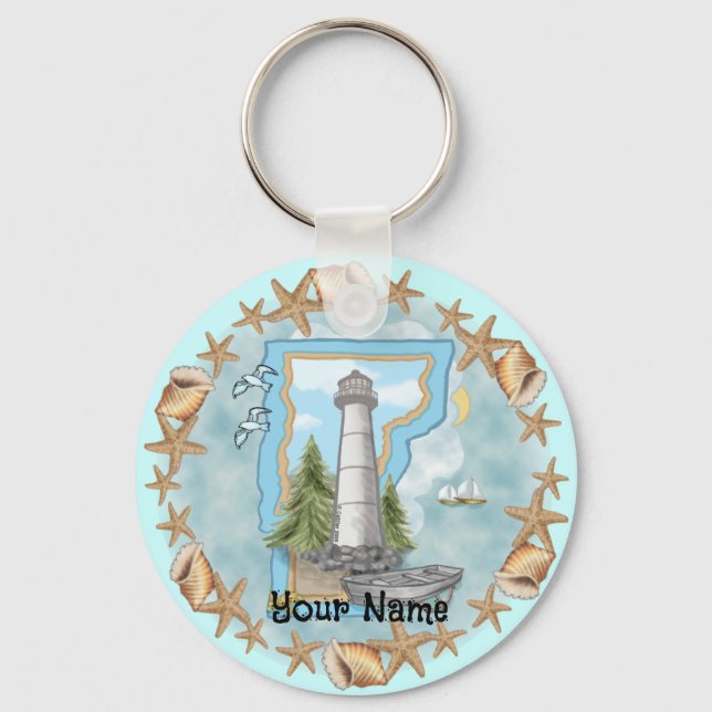 Llavero Tecla de Vermont Shells Lighthouse (Anverso)