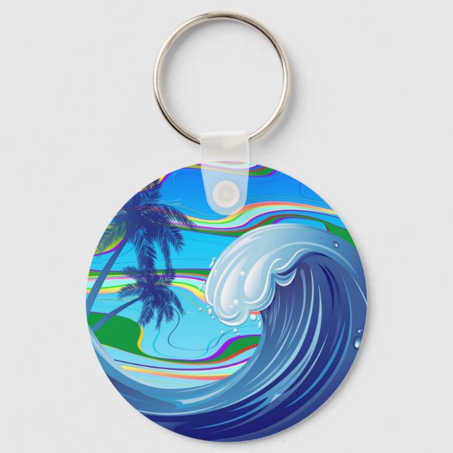 Llavero Tecla de Wave Water big Wave Sea Ocean (Anverso)