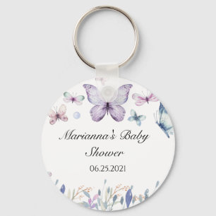 Llavero Tecla del botón Baby Shower Favorito de mariposa m