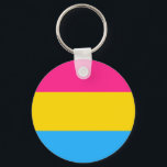 Llavero Tecla del botón Bandera Pansexual<br><div class="desc">Keychain de botón de Bandera Pansexual por PikesPeakMarket</div>