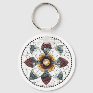Llavero Tecla del botón Colección mosaica