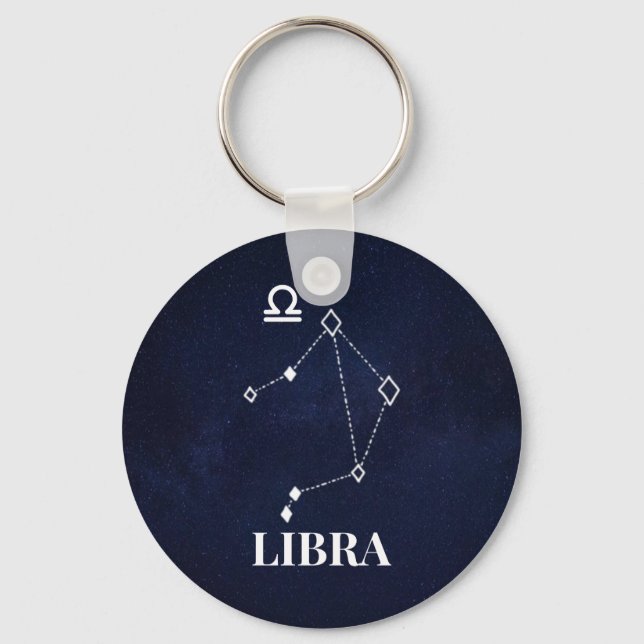 Llavero Tecla del botón de Constelación de Libra (Anverso)