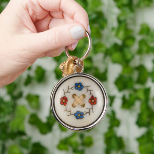 Llavero Tecla del botón de coser de cosecha de cosecha