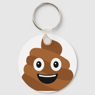 Llavero Tecla del botón de Emoji de poop
