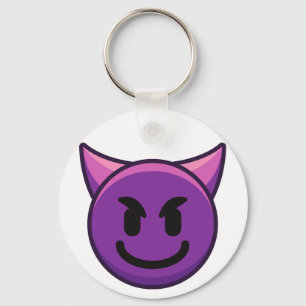 Llavero Tecla del botón de Emoji del diablo