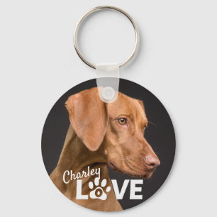 Llavero Tecla del botón de foto personalizado del perro