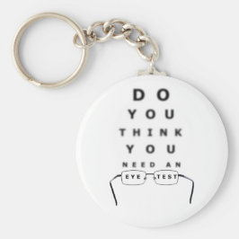 Llavero Tecla del botón de gráfico de prueba ocular