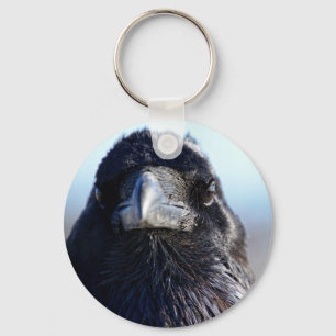 Llavero Tecla del botón de pájaro de Cute Raven