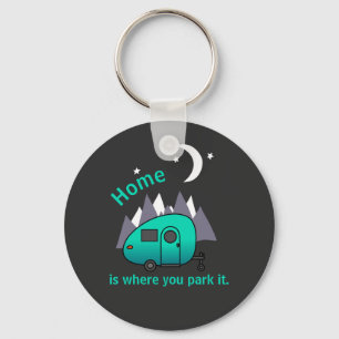 Llavero Tecla del botón del remolque del remolque azul Ve