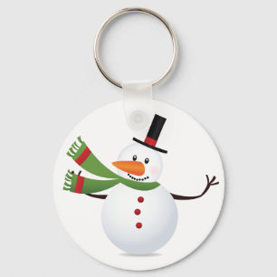 Llavero Tecla del botón Snowman del botón de la nariz de g
