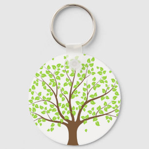 Llavero Tecla del botón verde del árbol del verano
