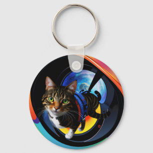 Llavero Tecla del gato astronauta